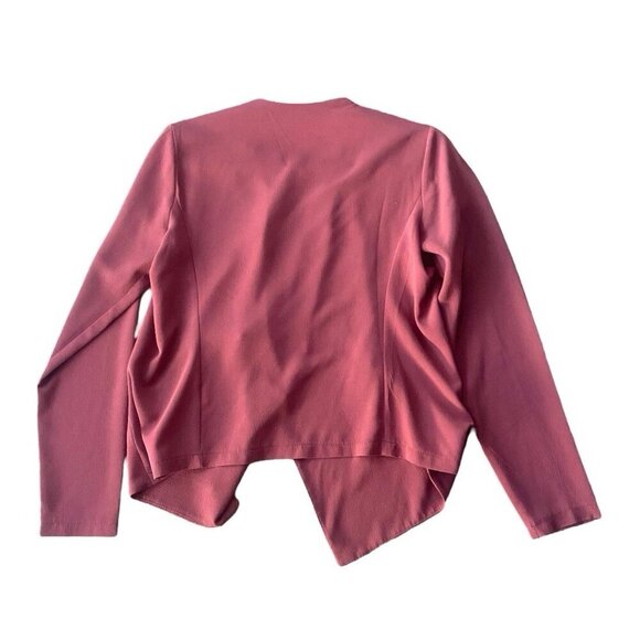 Women's Trendy Style Sleeves Solid Open Jacket Blazer Cardigan Size M - Picture 3 of 5